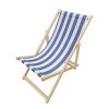 Populus wood sling chair blue Stripe Broad  Dark blue Strip