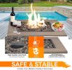 28" Square 48000 BTU Outdoor Propane Gas Fire Pit Table