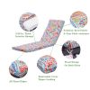 2PCS Set Outdoor Lounge Chair Cushion Replacement Patio outdoor furniture Seat Cushion Chaise Lounge Cushion (Flower Color)