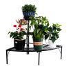 3 Tier Quarter Round Plant Corner Shelf Plant Stand Outdoor YF