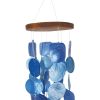 Aesthetically Designed Handmade Wind Chime with Capiz Shell Hangings; Blue