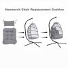 Outdoor Hanging Egg Chair Cushion Hammock Chair Replacement Cushion; Swing Basket Chairs Cushion Pads with Headrest Pillow(Gray Color)