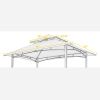 8x5Ft Grill Gazebo Replacement Canopy,Double Tiered BBQ Tent Roof Top Cover