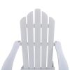 Garden Chair with Ottoman Wood White