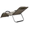 Sun Lounger Textilene Taupe and Gray