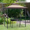 Outdoor Grill Gazebo 8 x 5 Ft, Shelter Tent, Double Tier Soft Top Canopy and Steel Frame with hook and Bar Counters