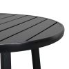 3PCS  Backrest Table Top Vertical Grid Courtyard Iron Table And Chair Set With 2pcs Dining Chair and 1pc Dining Table XH