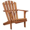 Garden Adirondack Chair with Footrest Solid Acacia Wood