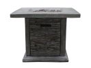 Gray Stone Gas Outdoor Fire Pit