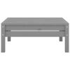 Patio Footstool Gray Solid Pinewood