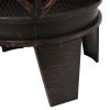 Rustic Fire Pit with Poker ??16.5"21.3" Steell