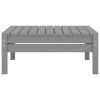 Patio Footstool Gray Solid Pinewood