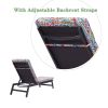 Outdoor Lounge Chair Cushion Replacement Patio Funiture Seat Cushion Chaise Lounge Cushion(Flower Color)