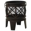 Rustic Fire Pit with Poker ??16.5"21.3" Steell