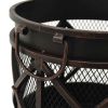 Rustic Fire Pit with Poker ??16.5"21.3" Steell