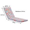 Outdoor Lounge Chair Cushion Replacement Patio Funiture Seat Cushion Chaise Lounge Cushion(Flower Color)