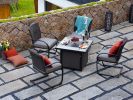 Outdoor 32 Inch Propane Gas Fire Pit Table Square Fire Pit