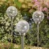 Cracked Glass Ball Stake LED Color Changing Solar Light