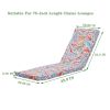 2PCS Set Outdoor Lounge Chair Cushion Replacement Patio outdoor furniture Seat Cushion Chaise Lounge Cushion (Flower Color)