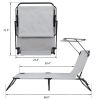 Outdoor Folding Three-Fold Camping Bed Gray (With Head Canopy) YF