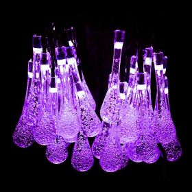 Water Drop Fairy LED Lights (Color: Purple)