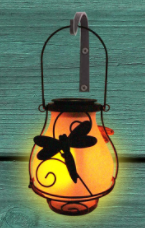 Dynamic Simulation Flame Light of Solar Garden Hanging Light (Style: Flame Dragonfly)