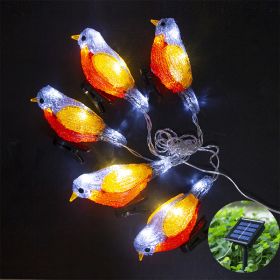 Little Bird LED Solar Lawn Light (Color: Red and yellow, Style: Solar energy)