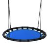 Yard Flying Saucer Round Tree Swing Kids Play Set W/Adjustable Ropes