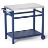 Outdoor Prep Cart Dining Table for Pizza Oven, Patio Grilling Backyard BBQ Grill Cart