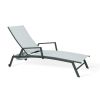 Upland 77" Long Reclining Single Chaise, Adjustable Patio Chaise Lounge, Outdoor Folding Lounge Recliner Chairs w/Adjustable Backrest