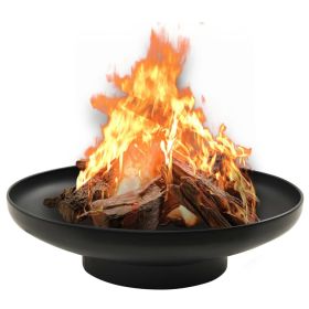 Fire Pit 23.2" Steel (Color: Black)