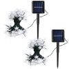 2Pcs Solar Powered String Lights 39.3FT 100LED Beads Fairy Star Lights