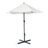 Outdoor Patio Umbrella Table Market Umbrella with Push Button Tilt and 360 Degree Rotation crank for Garden, Deck, Backyard, Pool XH