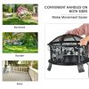 Outdoor Patio Garden Beach Camping Bonfire Party Fire Pit With BBQ Grill