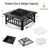 Outdoor Patio Garden Beach Camping Bonfire Party Fire Pit With BBQ Grill