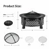 Outdoor Patio Garden Beach Camping Bonfire Party Fire Pit With BBQ Grill