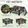 Outdoor Patio Garden Beach Camping Bonfire Party Fire Pit With BBQ Grill