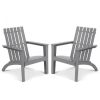 Outdoor Durable Patio Acacia Wood Adirondack Lounge Armchair