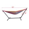 Patio Garden Portable Outdoor Polyester Hammock Set Red With Hammock Stand And Handbag