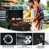 Outdoor Party Backyard Dinner Mobile Stainless Steel Square Oven Charcoal Oven