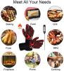 BBQ Gloves Extreme Heat Resistant Protective Cooking Gloves Food Grade Kitchen Oven Mitts Silicone Non-Slip for BBQ Cooking Baking