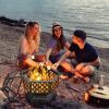 Outdoor Patio Garden Beach Camping Bonfire Party Fire Pit With BBQ Grill