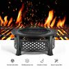 Outdoor Patio Garden Beach Camping Bonfire Party Fire Pit With BBQ Grill