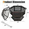 Outdoor Patio Garden Beach Camping Bonfire Party Fire Pit With BBQ Grill