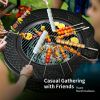 Outdoor Patio Garden Beach Camping Bonfire Party Fire Pit With BBQ Grill