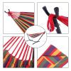 Patio Garden Portable Outdoor Polyester Hammock Set Red With Hammock Stand And Handbag