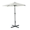 Outdoor Patio Umbrella Table Market Umbrella with Push Button Tilt and 360 Degree Rotation crank for Garden, Deck, Backyard, Pool XH