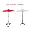 Outdoor Patio Umbrella Table Market Umbrella with Push Button Tilt and 360 Degree Rotation crank for Garden, Deck, Backyard, Pool XH