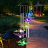 Solar Wind Chime Lights Butterfly Lamp 7 Color Changing String Lights