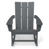 Rocking Adirondack Chairs Patio Rocker All-Weather Resistant, HDPE Plastic Resin Outdoor Lounge Furniture,Lawn Chairs for Campfire, Fire Pit, Garden,